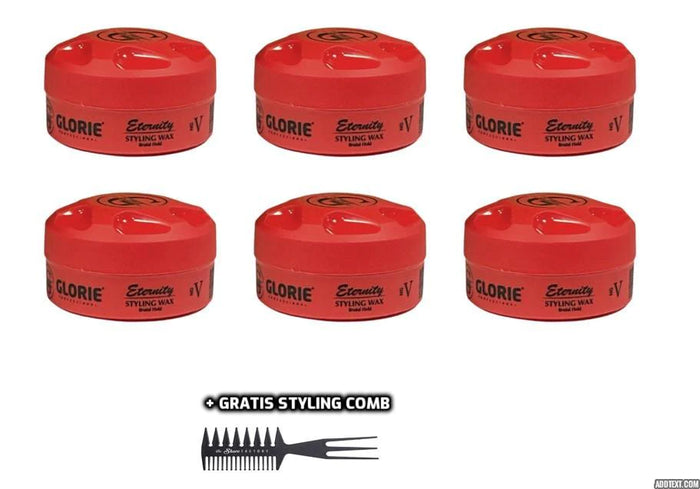 Glorie Red Hermes Pliable Stylling Wax 6 stuks x  150 ml